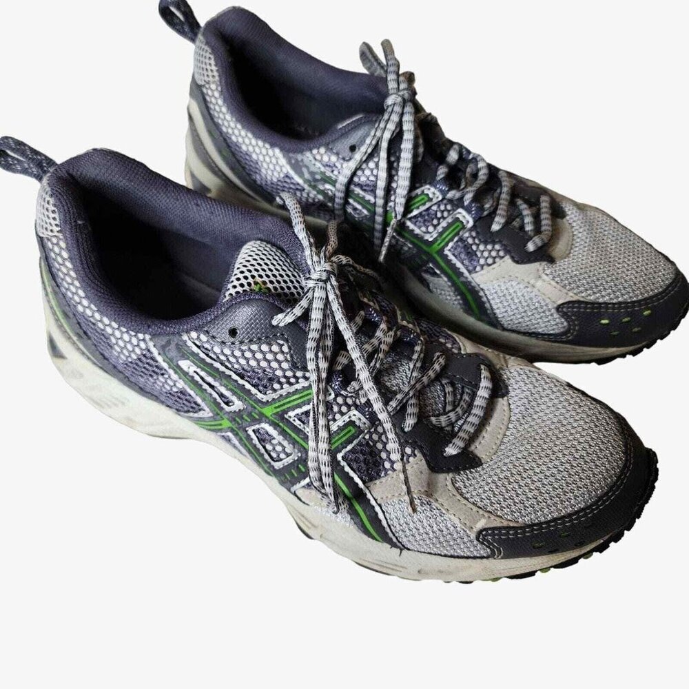 ASICS GEL-Enduro 7 Athletic Shoes Womens Size 8 Low Gray with Green Trim comfort